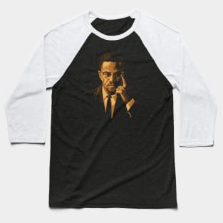 Malcolm X - Black History Baseball T-Shirt